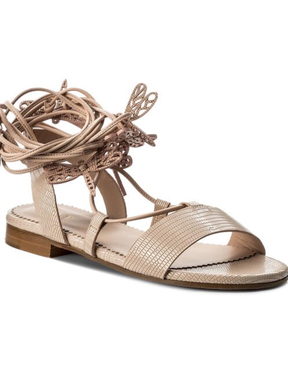 RED VALENTINO 
Lace-Up Butterfly Accent Women's Sandal
